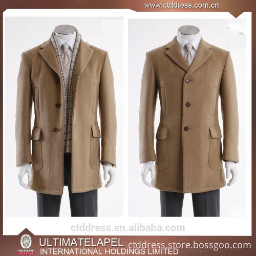 factory customize winter 100% pure cashmere coats for men